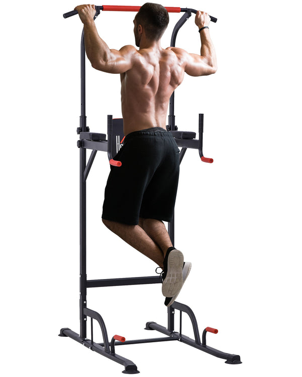 Power Tower Station with Dip Stand, Pull Up Bar Home Office Gym Training Workout Equipment-0