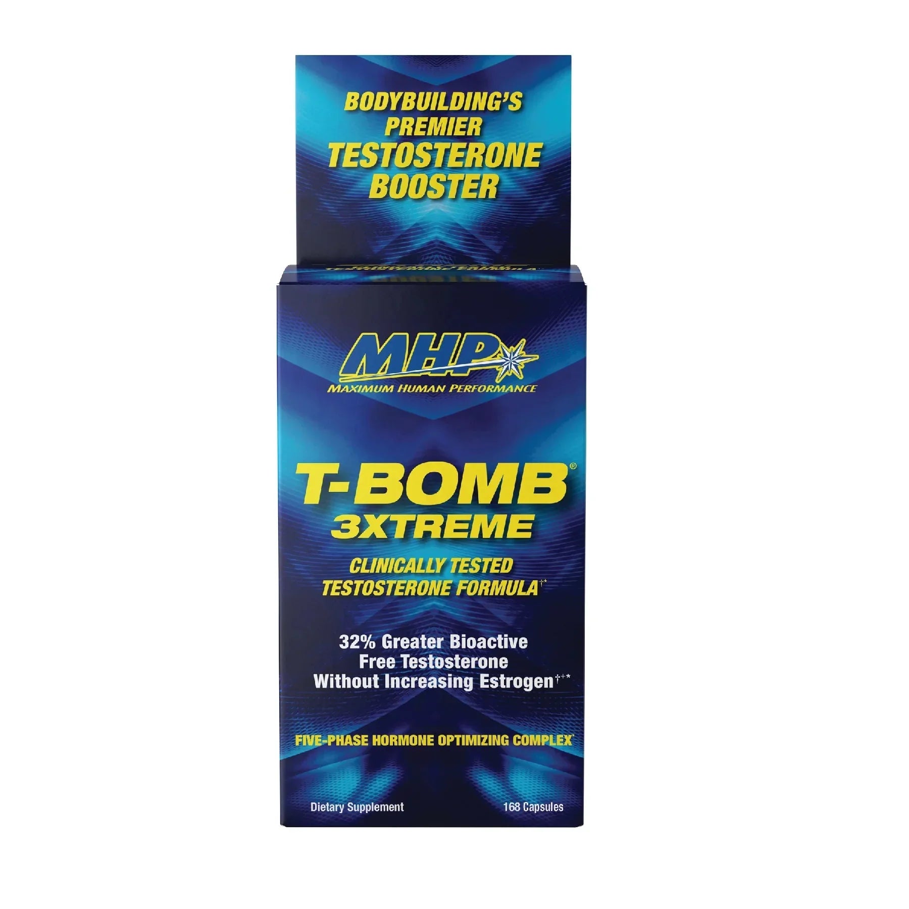 Men's Health T-BOMB 3XTREME testosterone booster for men's health goals and vitality.