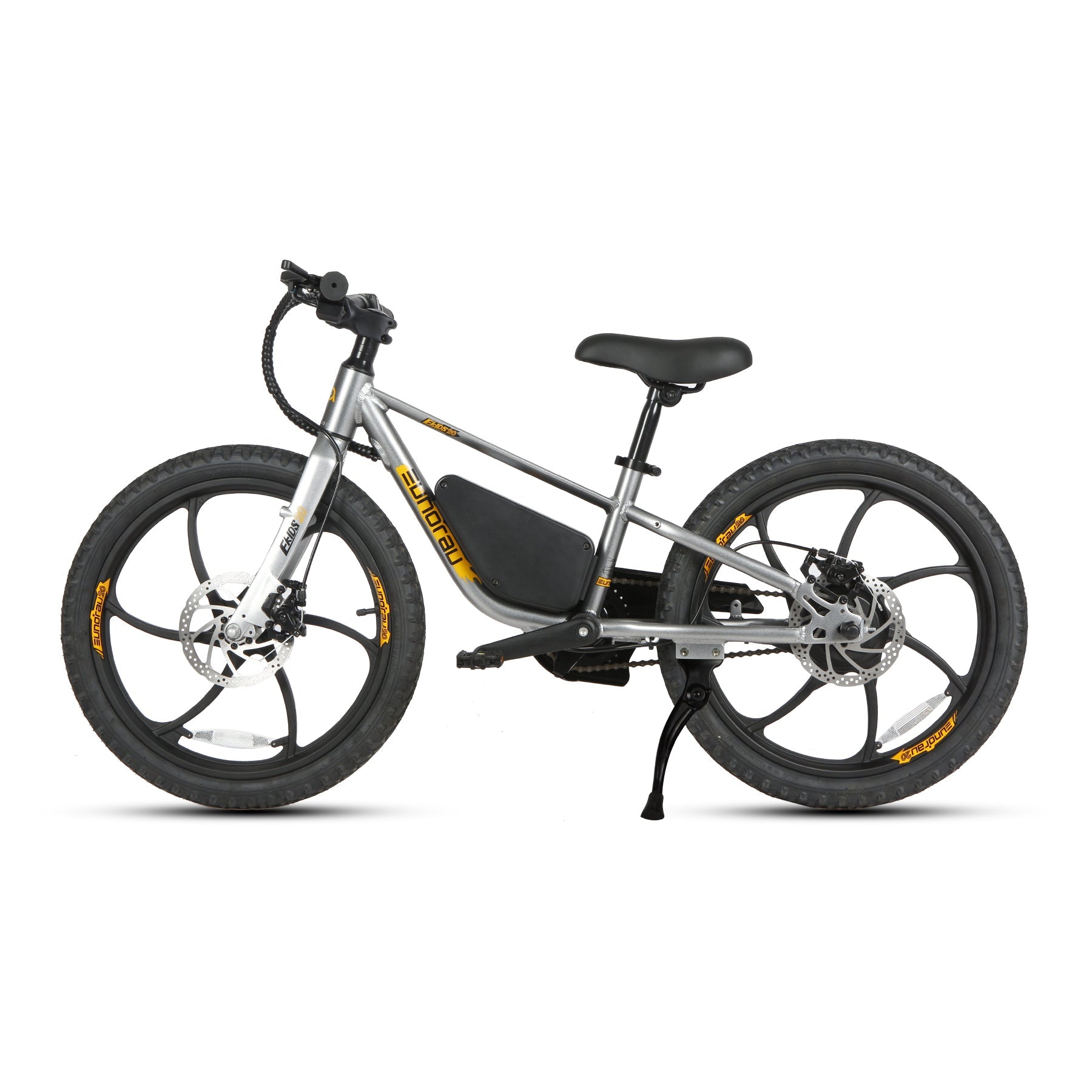 Ekids-20 Ebike with 20-inch wheels, designed for kids, featuring a 24V 250W motor and 200 lbs capacity.