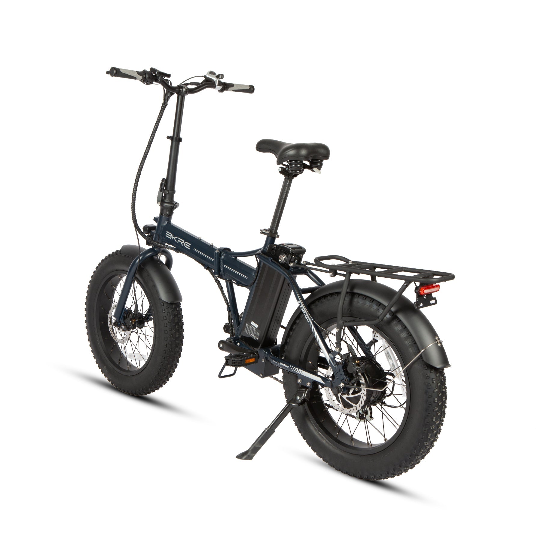 E-FAT TIRE-MN EBIKE featuring 20" fat tires and a sleek design, ideal for adventurous rides.