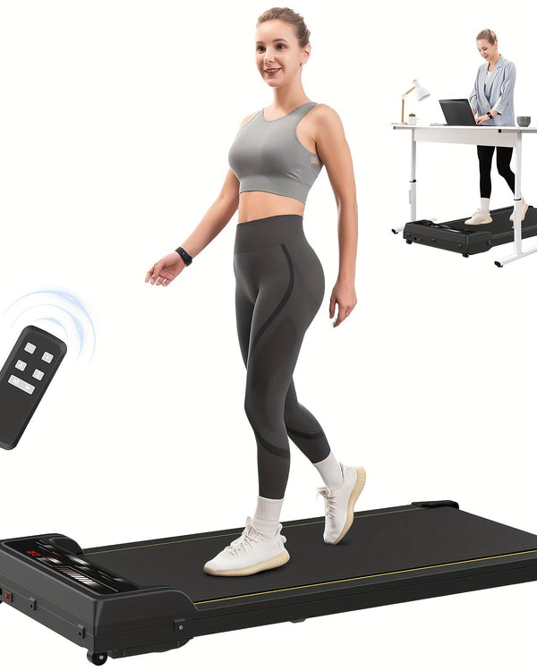 Under Desk Walking Pad - Home Gym Office Fitness Equipment(Black)-0