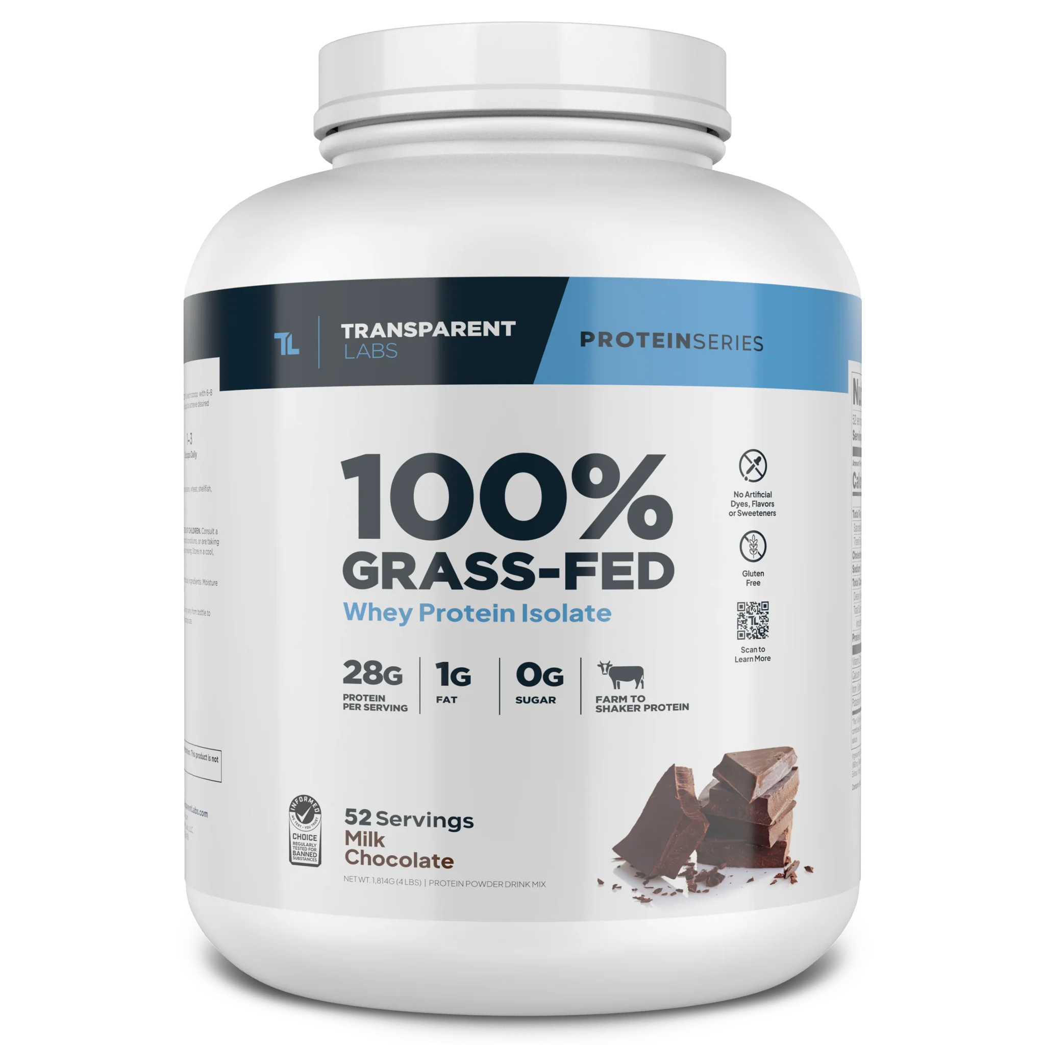 Transparent Labs 100% Grass-Fed whey Isolate 4 Lbs