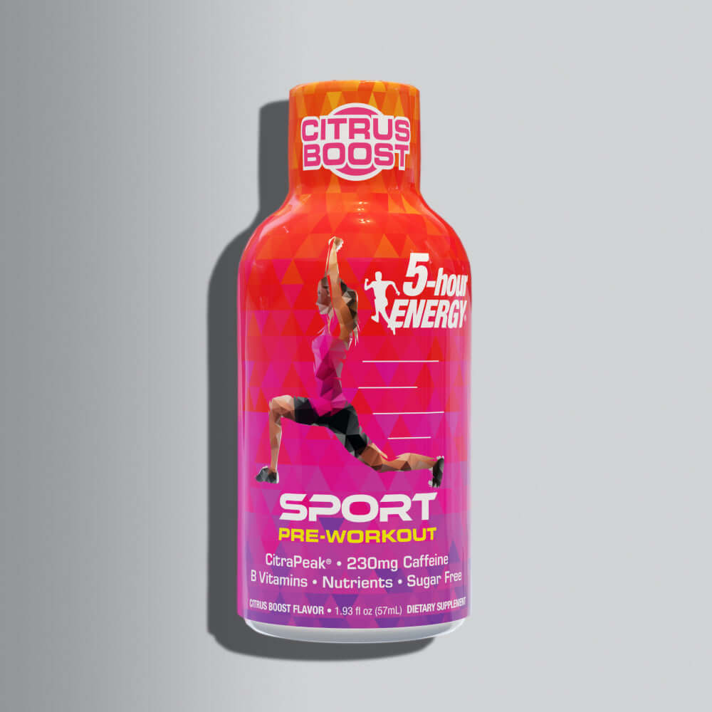 24 Pack 5-hour ENERGY Pre-Workout Shots, Citrus Boost Sport Flavor, 1.93 Fl Oz