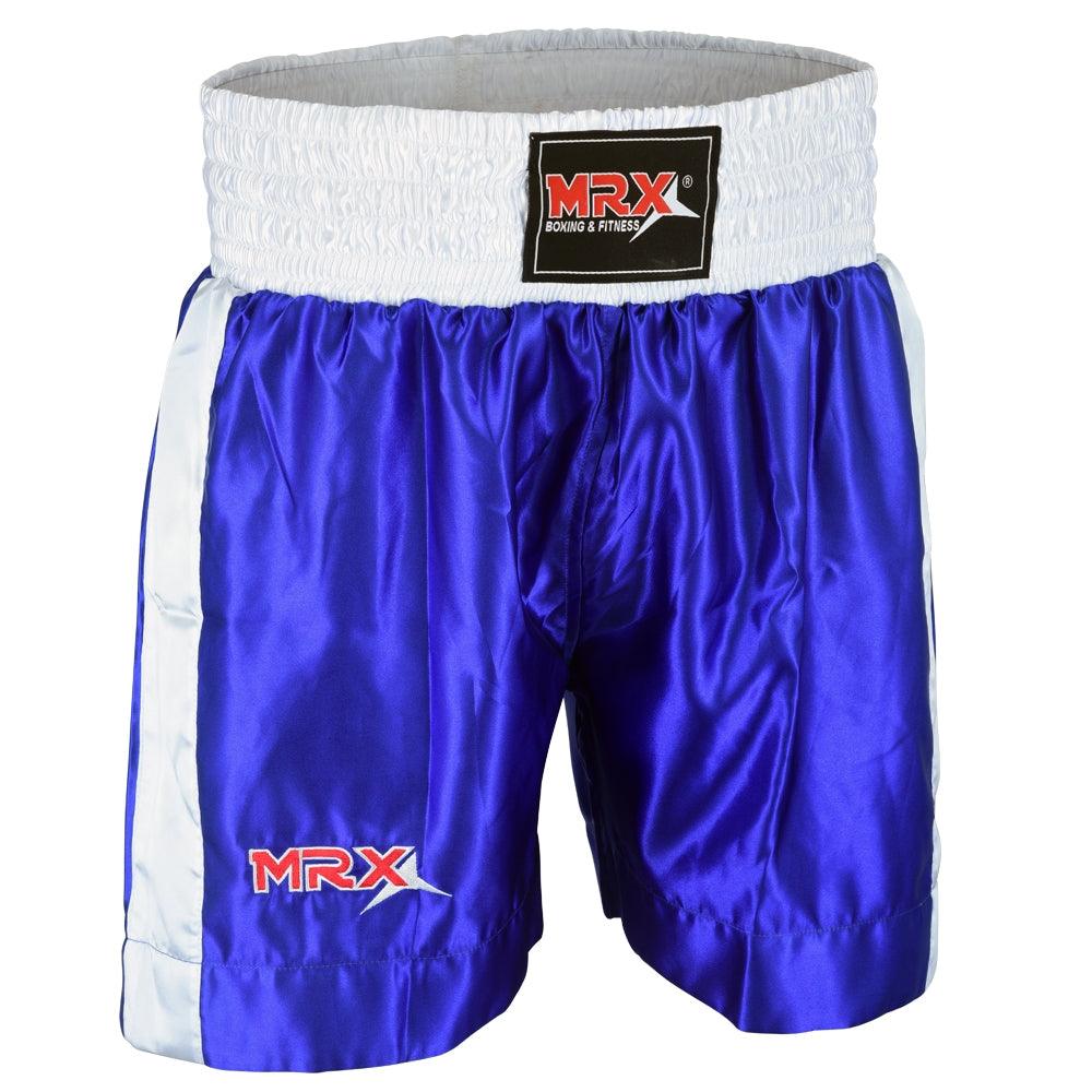 MRX Mens Boxing-Fighting Shorts Blue-white