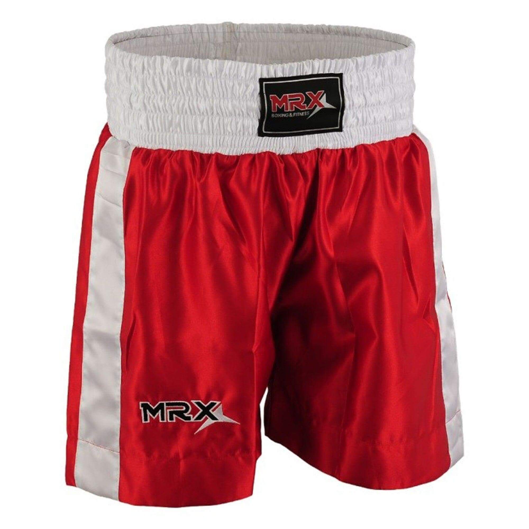 MRX Mens Boxing Shorts Fighting Shorts Red-white-1301