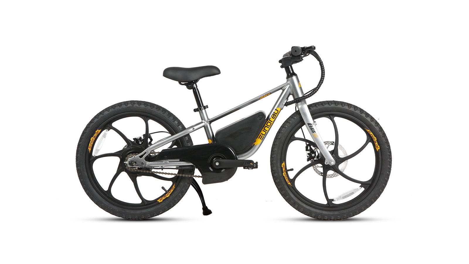 Ekids-20 Ebike with 20 inch wheels and a sleek design, perfect for young riders.