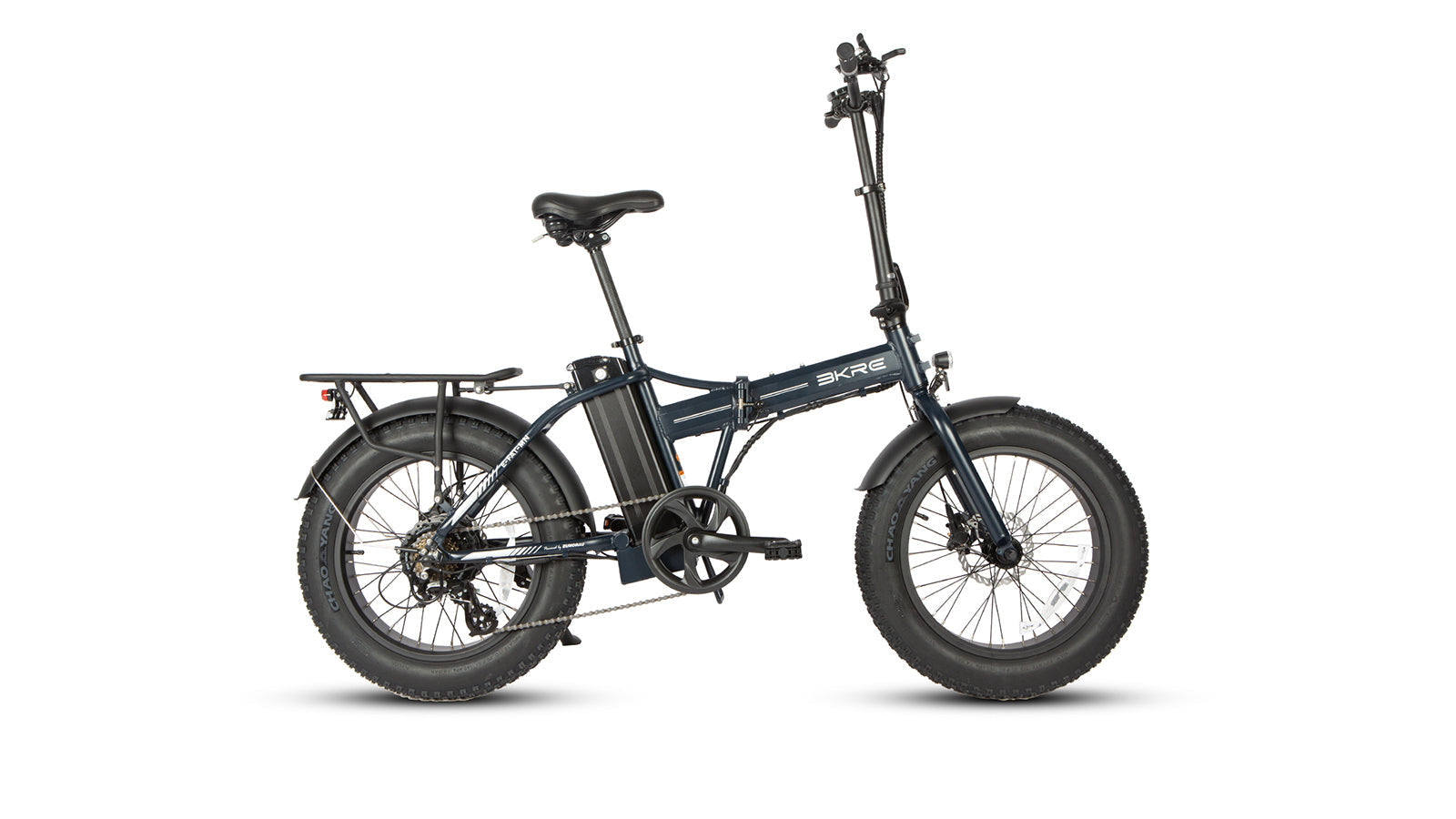 E-FAT TIRE-MN EBIKE showcasing a 20 inch fat tire model with a compact frame and powerful hub motor.