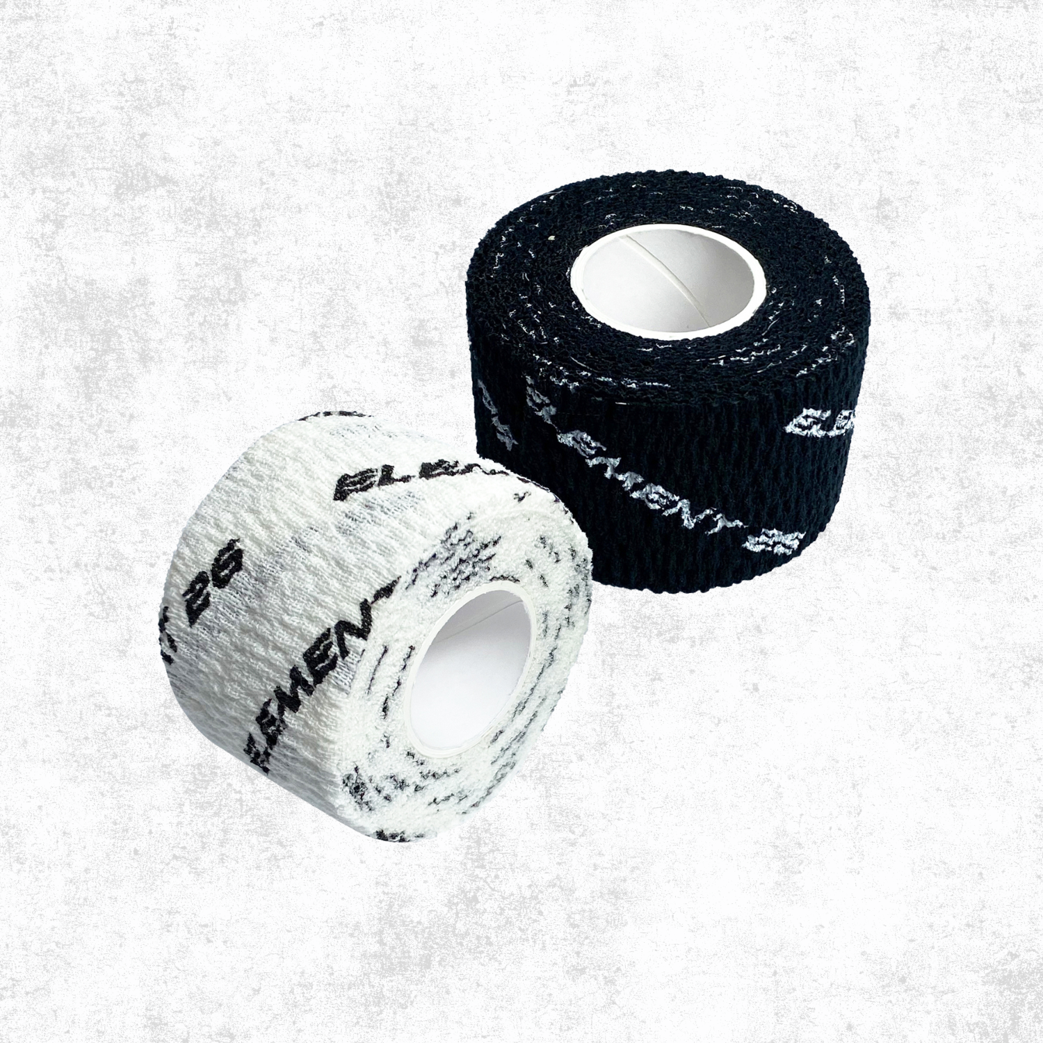 Weightlifting Tape rolls in black and white for ultimate grip and support during workouts.