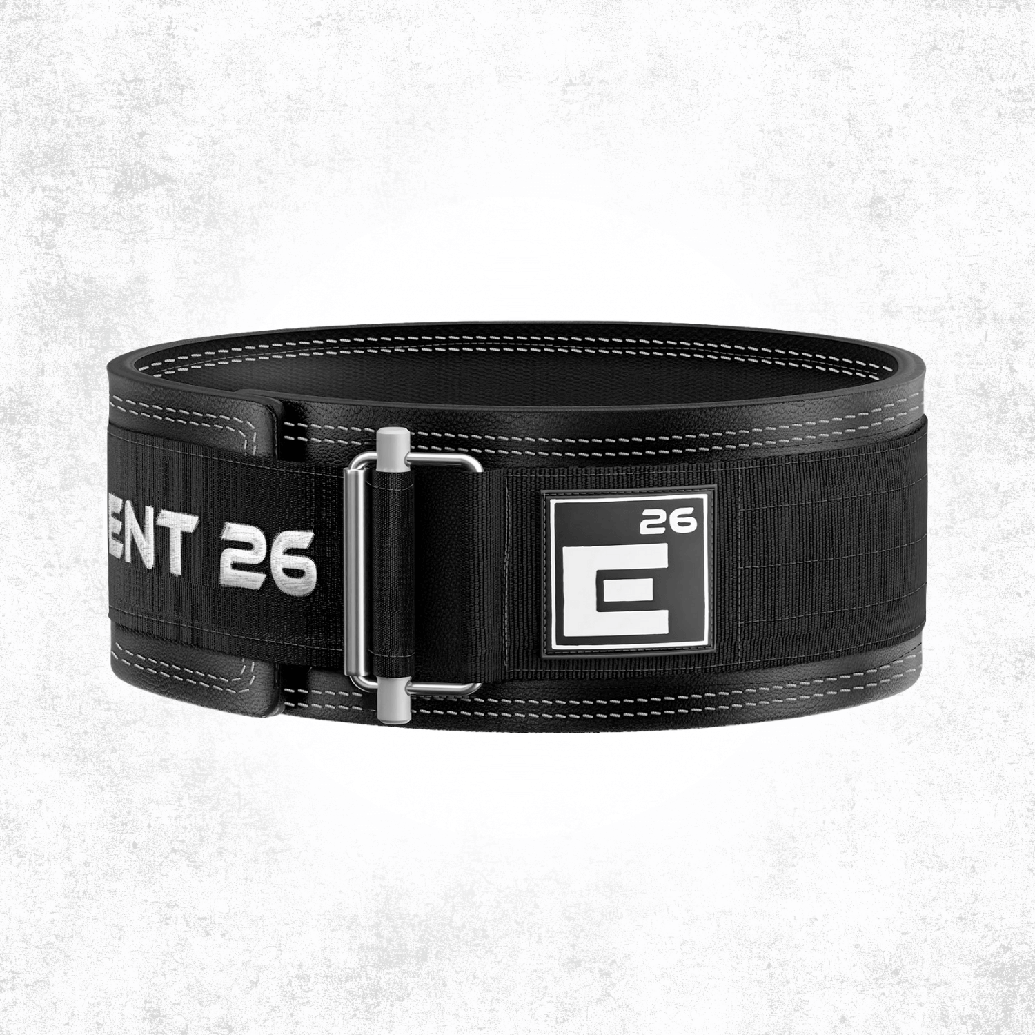 Hybrid Leather Weightlifting Belt with premium leather, 6mm thickness, and self-locking mechanism for support.