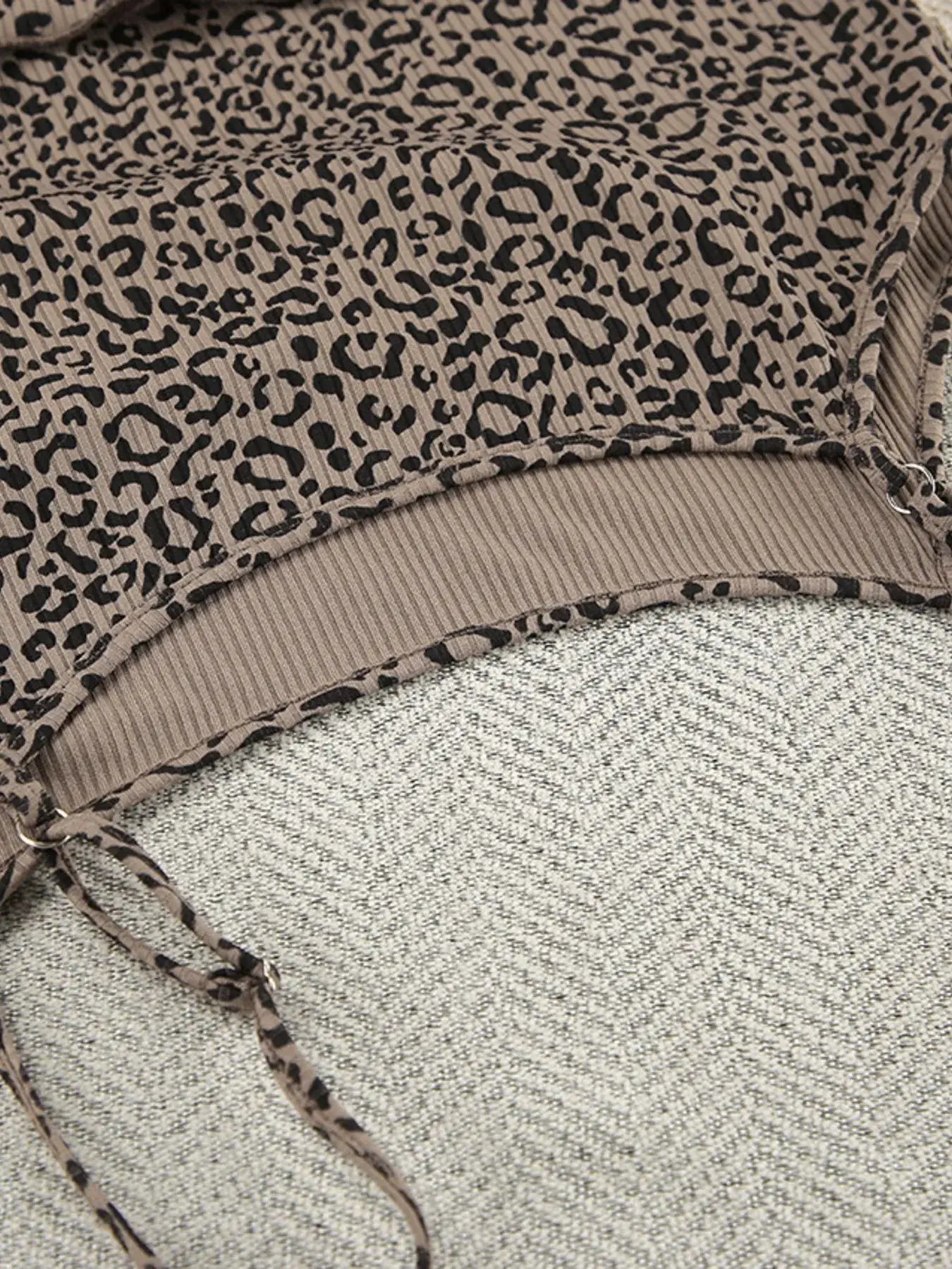 Leopard Cami Cardigan and Shorts 3-Piece Set featuring soft fabric and stylish leopard print design.