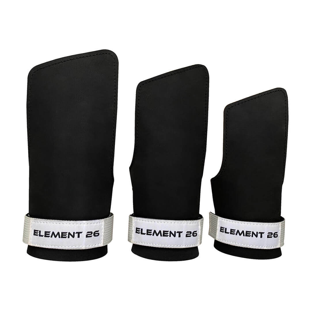 Isocomp Gymnastic Hand Grips shown in black, showcasing versatility and durability for gymnastic workouts.