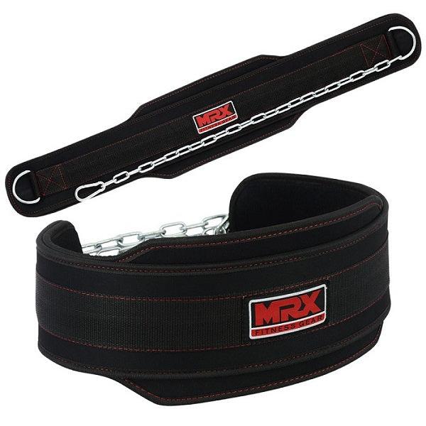 MRX Weight Lifting Nylon Dip Belt With Metal Chain
