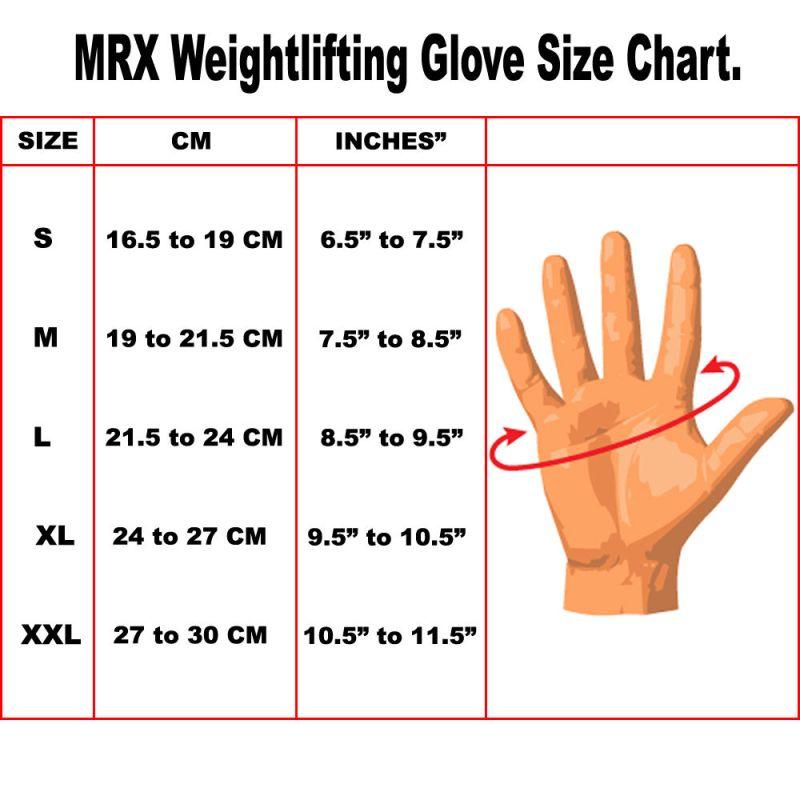 MRX Weight Lifting Leather Gloves With Long Wrist Strap
