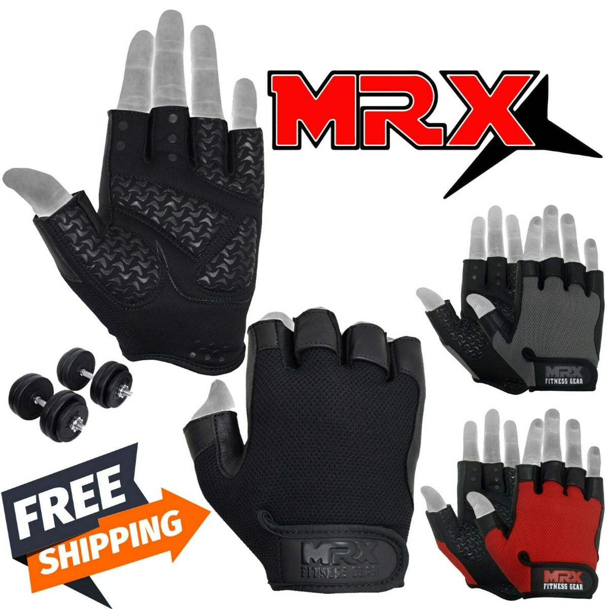 Weightlifting Gloves Grip Palm Half Finger