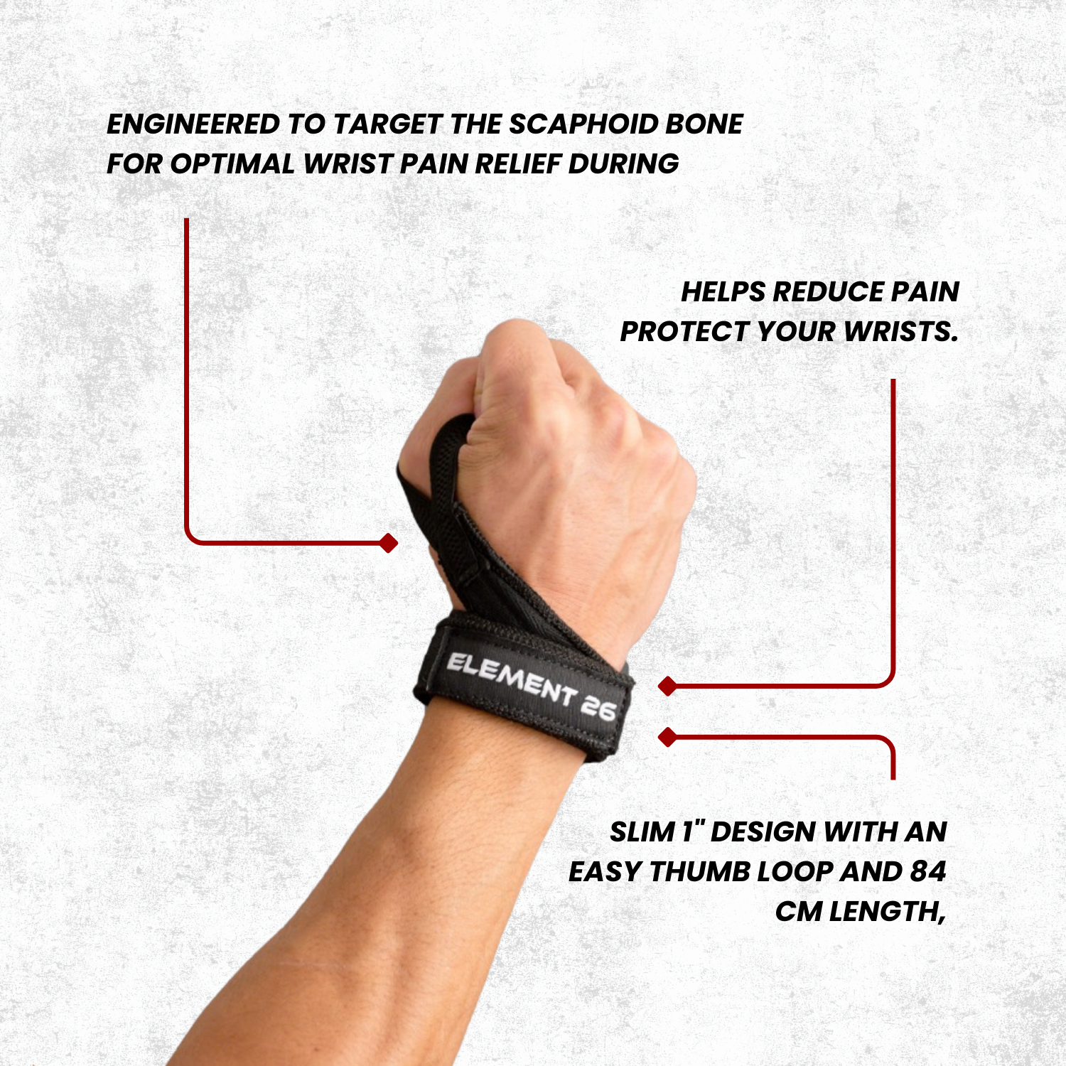 Isowrap Wrist Wraps designed for targeted scaphoid support and optimal pain relief.