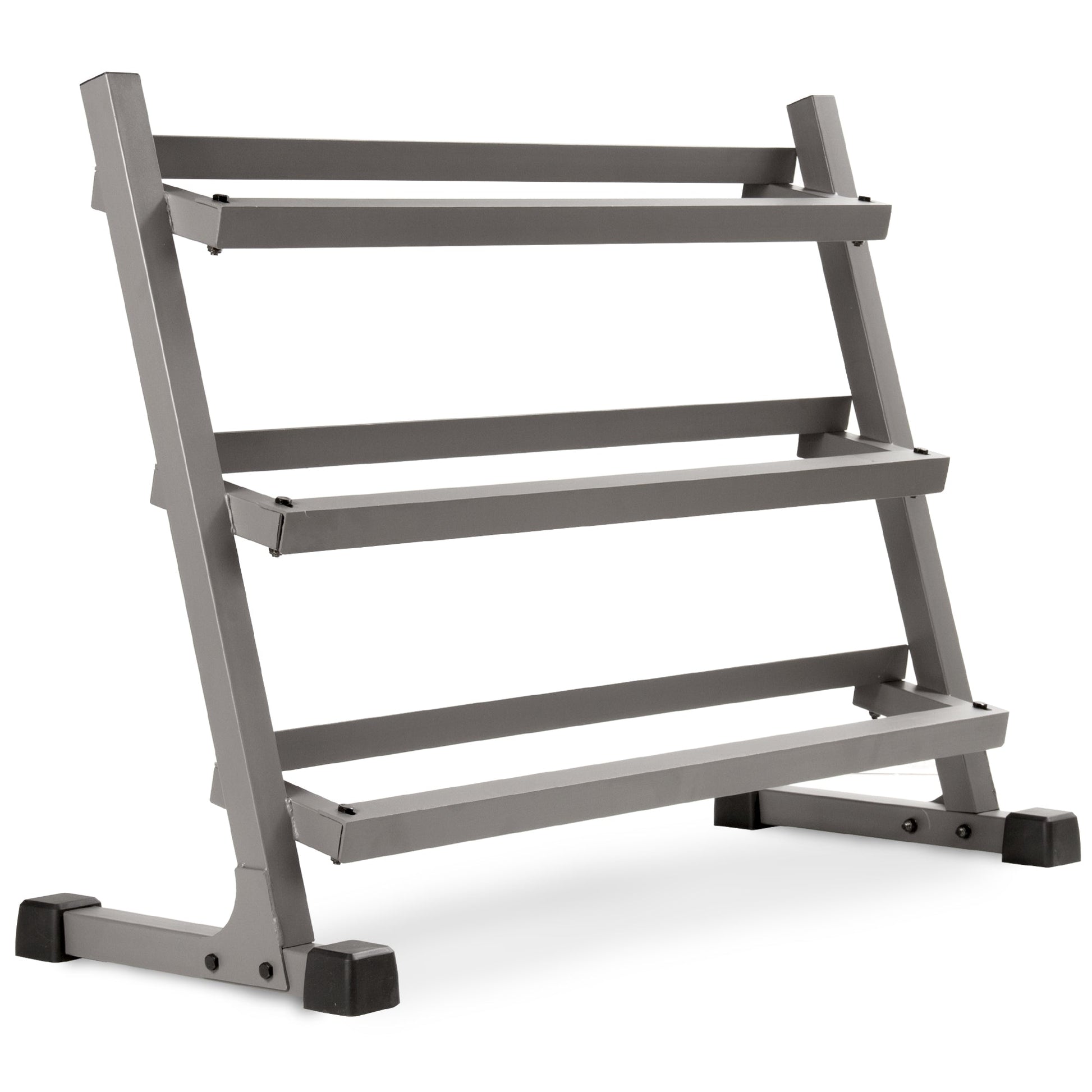 10-Pairs 5 to 50 lbs Hex Dumbbells Includes 3-Tier Storage Rack for organized weight storage.