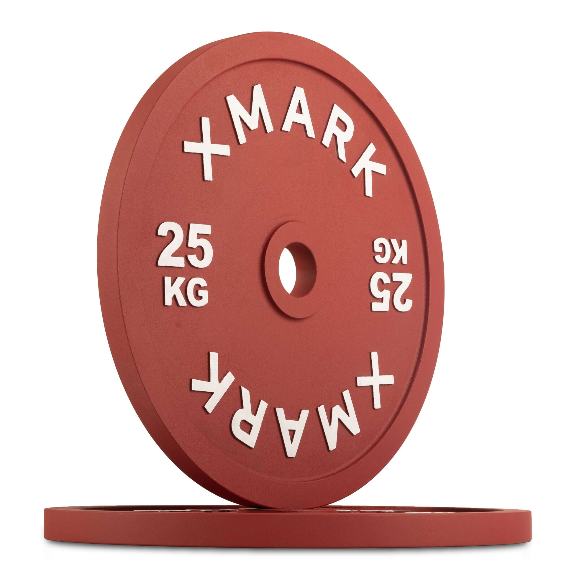 Powerlifting Calibrated Steel Plates kg with 25 kg weight and bold white lettering for precision lifting.