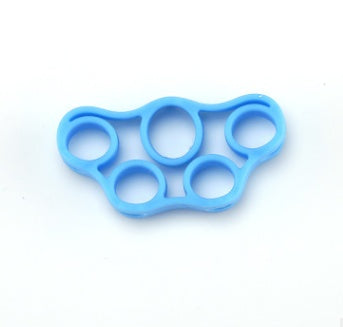 Silicone Finger Trainer Hand Gripper Resistance Bands Fitness in blue color for improving grip strength.