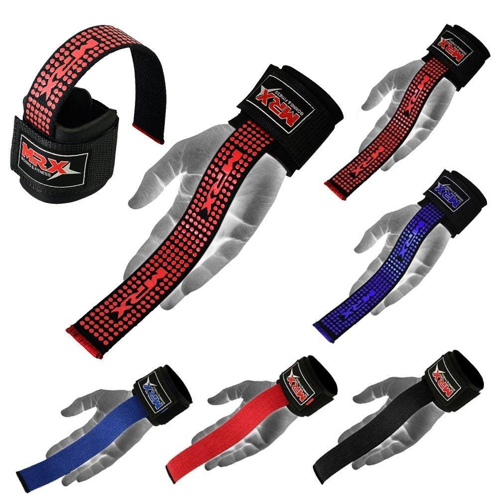 MRX Weight Lifting Bar Straps With Wrist Wraps Heavy Duty