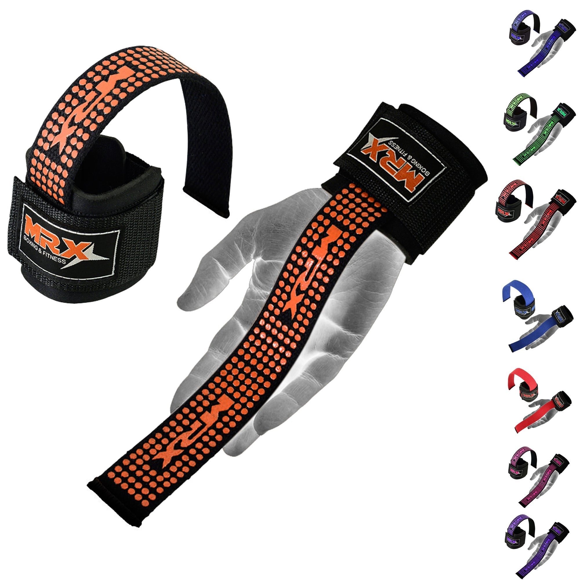 MRX Weight Lifting Bar Straps With Wrist Wraps Heavy Duty