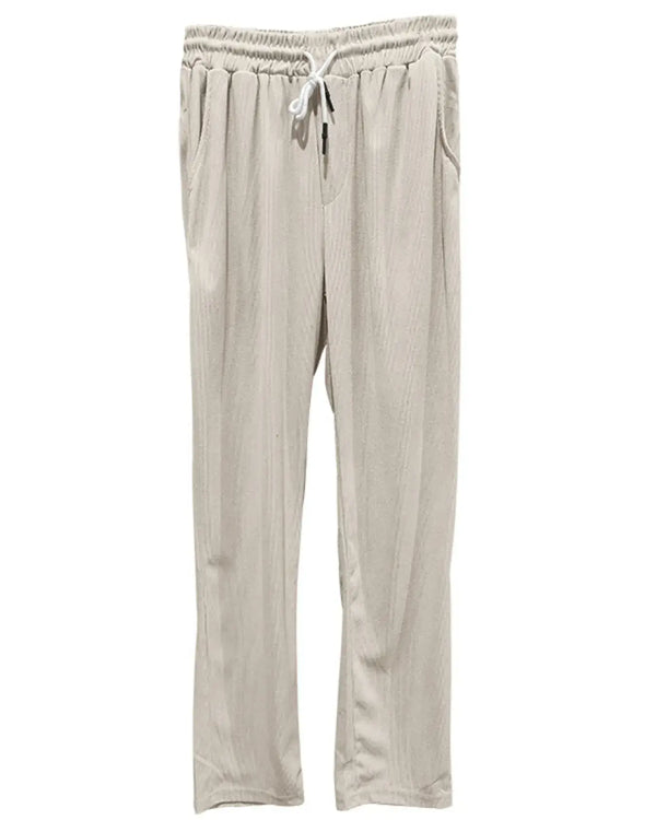 Men's Full Size Quarter Zip Short Sleeve Polo and Pants Set Plus Size