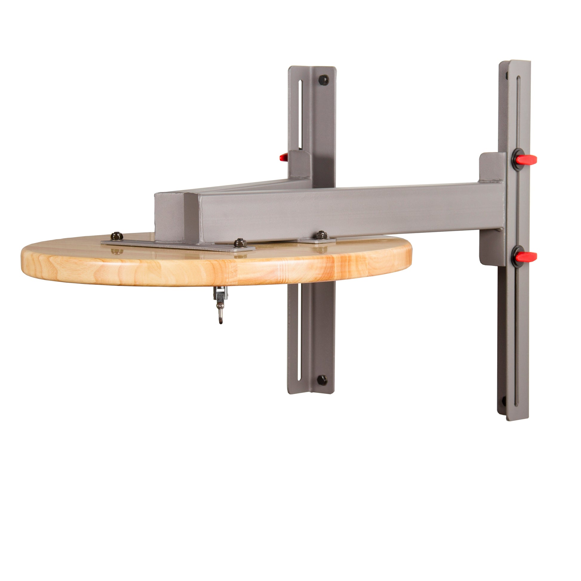 Wall Mounted Speed Bag Platform with Shackle Swivel, heavy-duty frame for controlled movement.