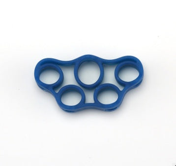 Silicone Finger Trainer Hand Gripper Resistance Bands Fitness in blue color, designed for grip strength training.