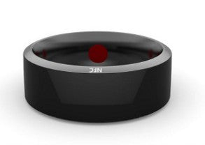 JAKCOM R3F Smart Ring Waterproof in black, featuring NFC technology for mobile function operation.