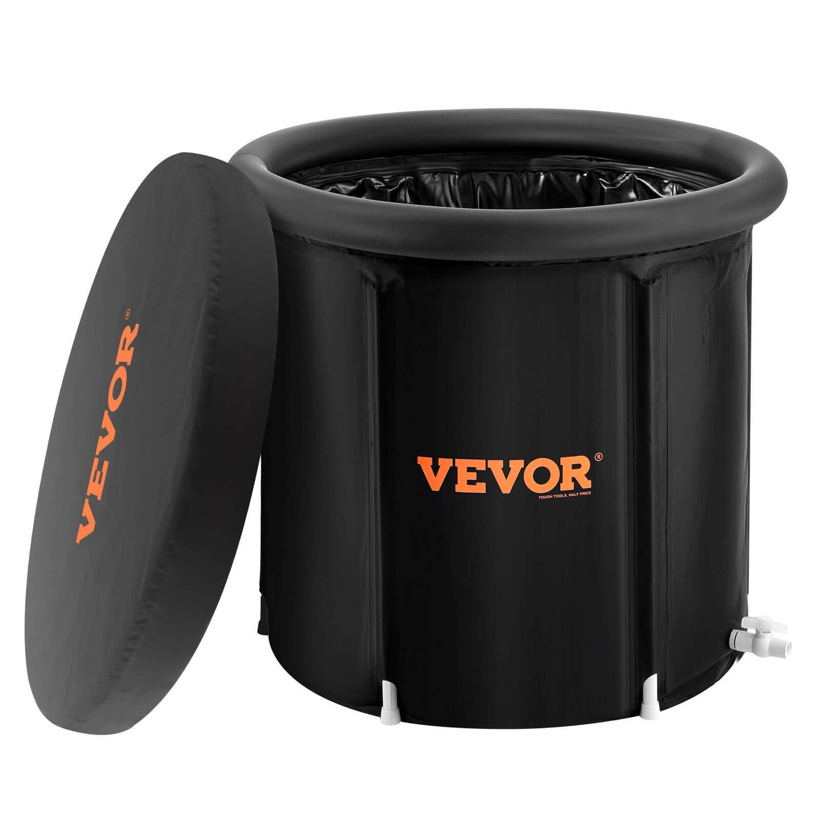 Ice Bath Tub For Athletes Cold Water Therapy Plunge Inflatable with black cover and VEVOR logo