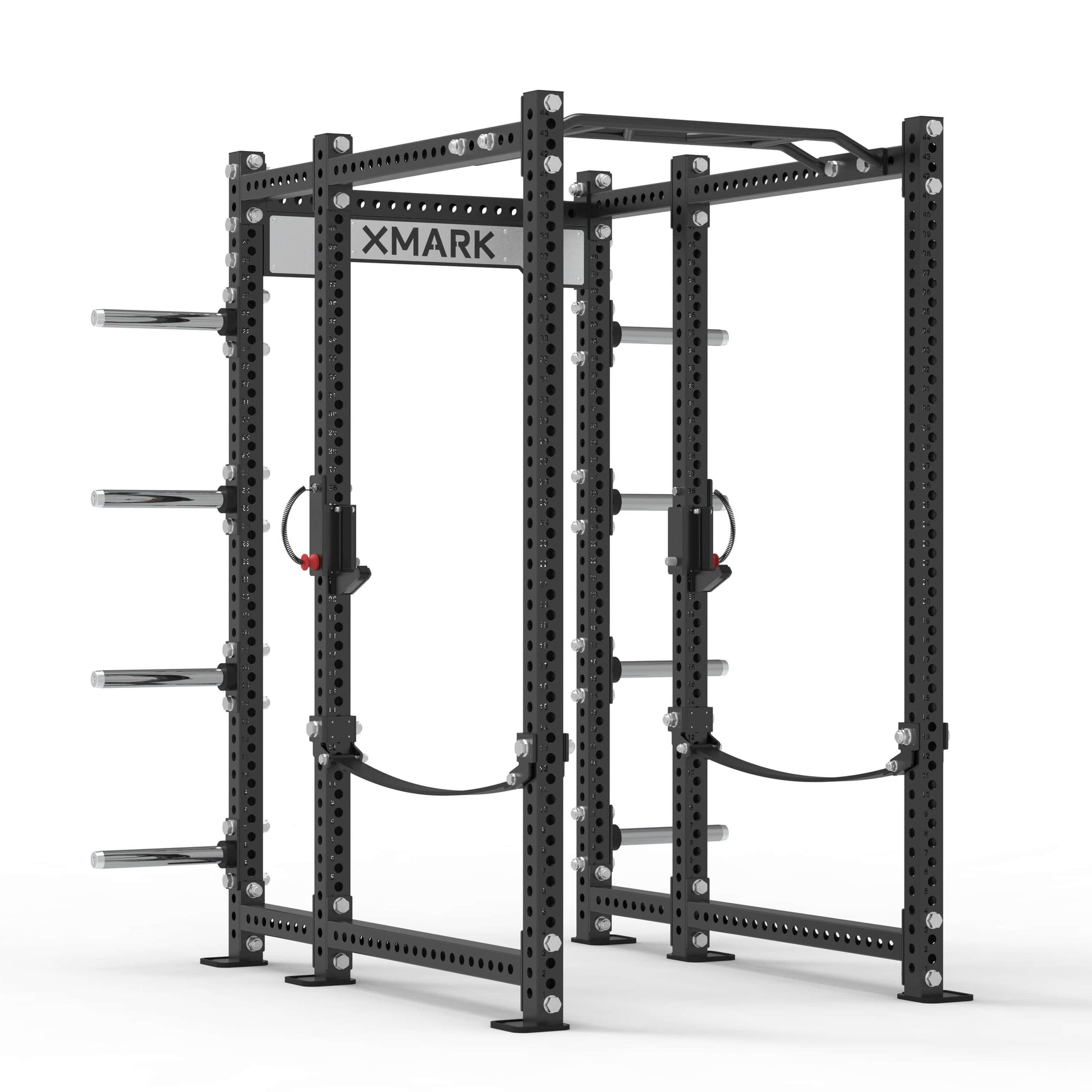 Viper Power Rack with Storage & Strap Safeties showcasing heavy-duty steel frame for home or commercial gym.