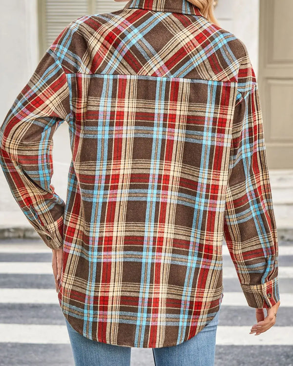 Plaid Button Up Long Sleeve Shirt