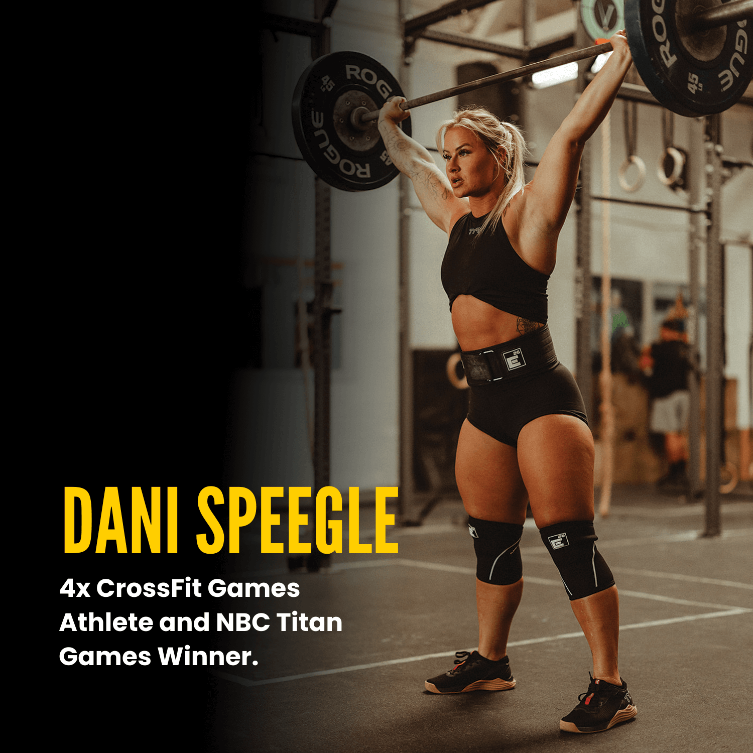 Self Locking Weightlifting Belt being used by a female athlete during a CrossFit training session.