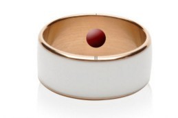 JAKCOM R3F Smart Ring Waterproof with elegant white design and red accent, ideal wearable technology.