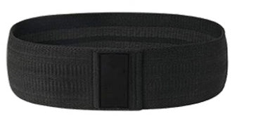 Fabric Resistance Bands by Vellmara black resistance band for fitness training and health massage.