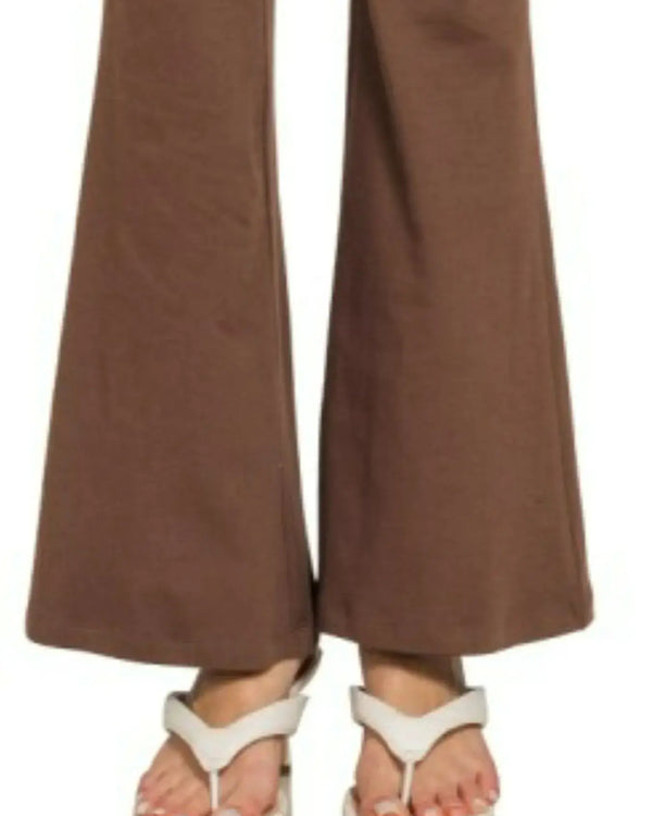 Zenana Wide Waistband Yoga Flare Pants