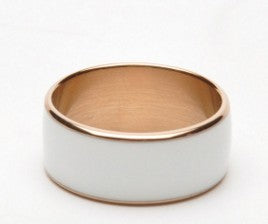 JAKCOM R3F Smart Ring Waterproof in white with a rose gold interior, showcasing its sleek design and waterproof features.
