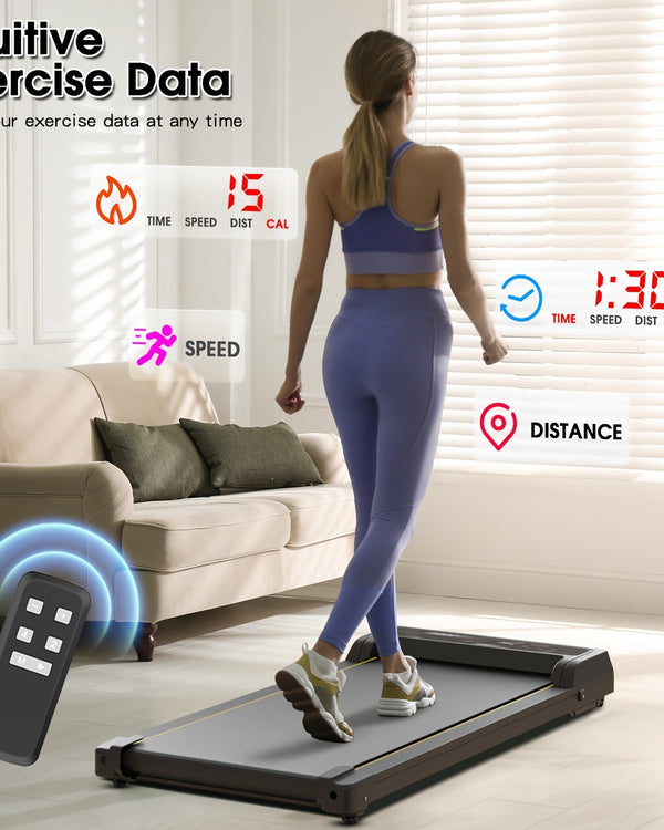 Under Desk Walking Pad - Home Gym Office Fitness Equipment(Black)