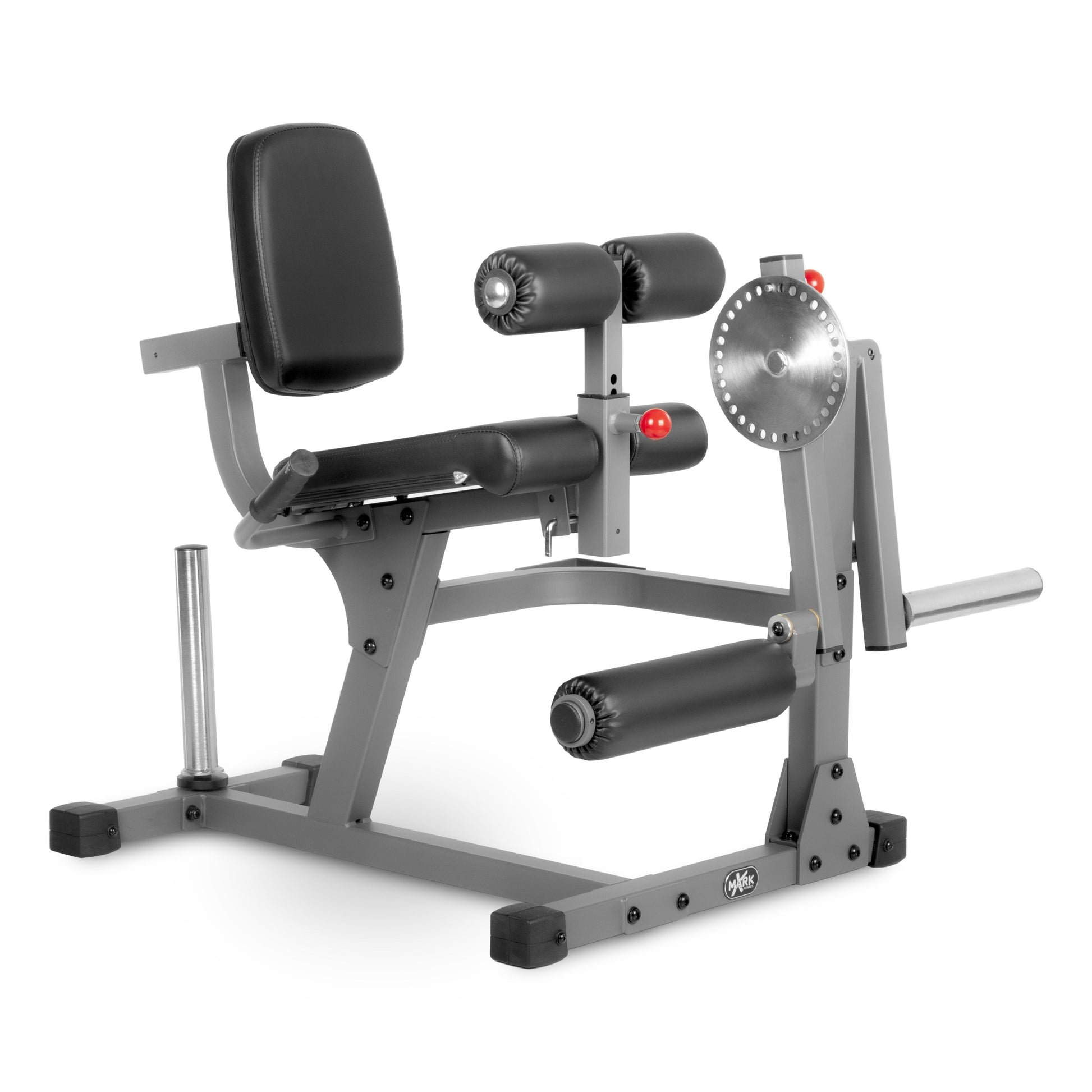 Rotary Leg Extension Curl Machine with heavy-duty steel frame for targeted leg exercises and durability.