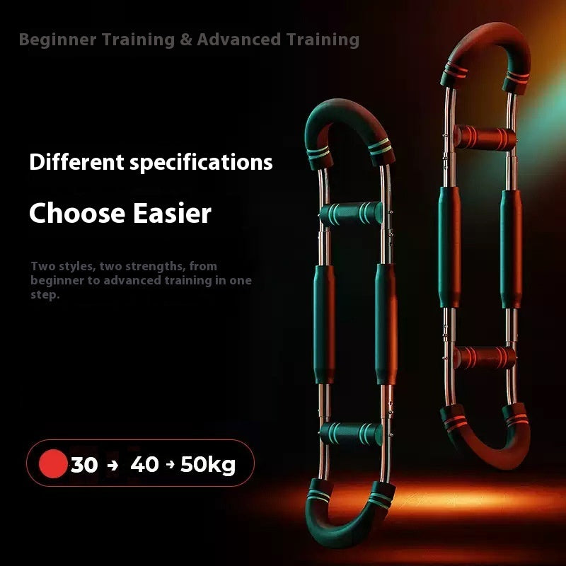 Multi-functional U-shaped Resistance for beginner and advanced training, showing different specifications and strengths.