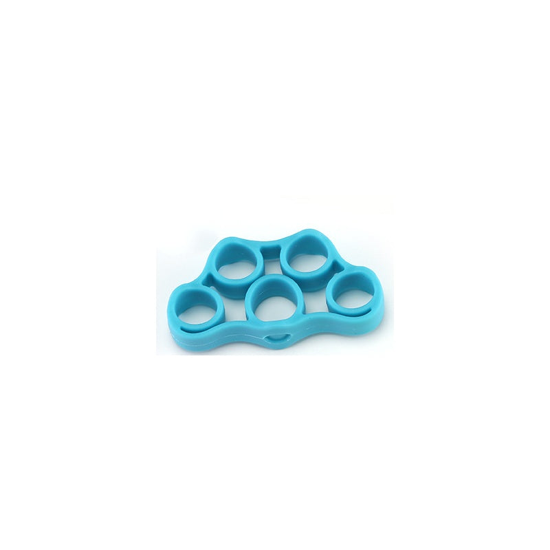 Silicone Finger Trainer Hand Gripper Resistance Bands Fitness in blue for improving grip strength and preventing injuries.