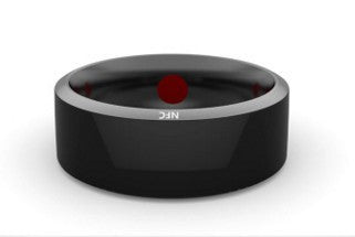JAKCOM R3F Smart Ring Waterproof in black, showcasing its sleek design and NFC technology.