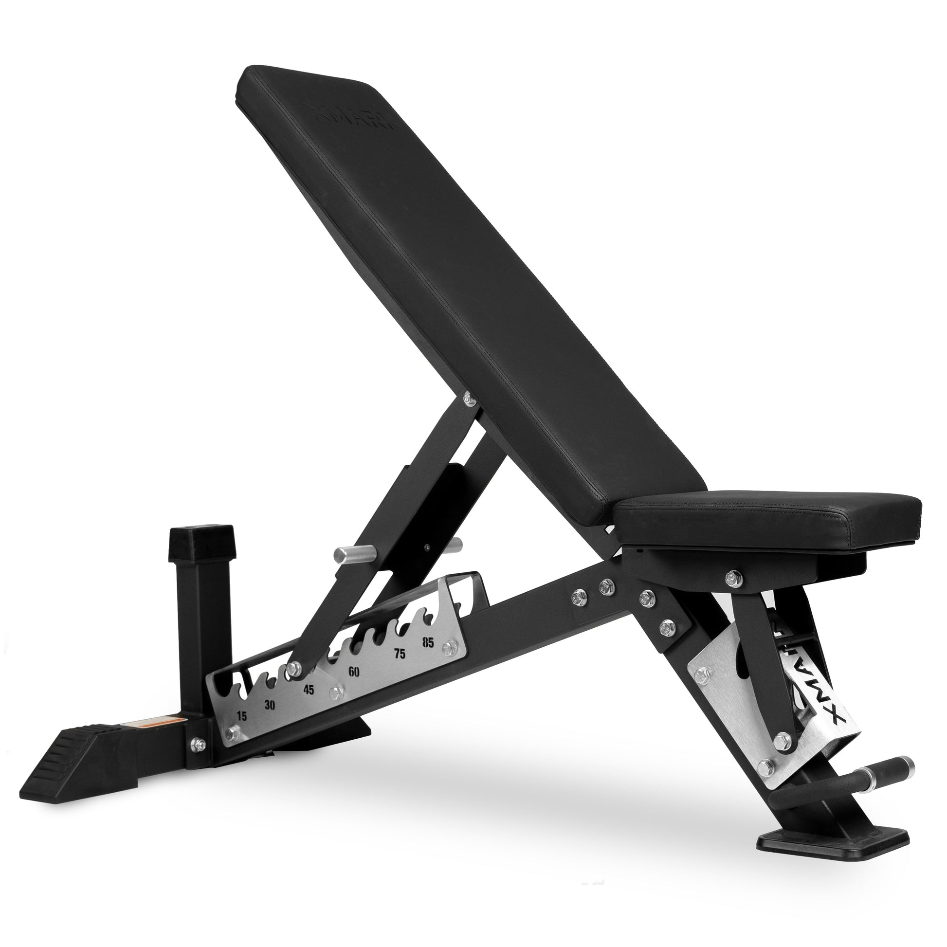 Black Hawk Commercial Adjustable Weight Bench with adjustable incline and sturdy black frame.