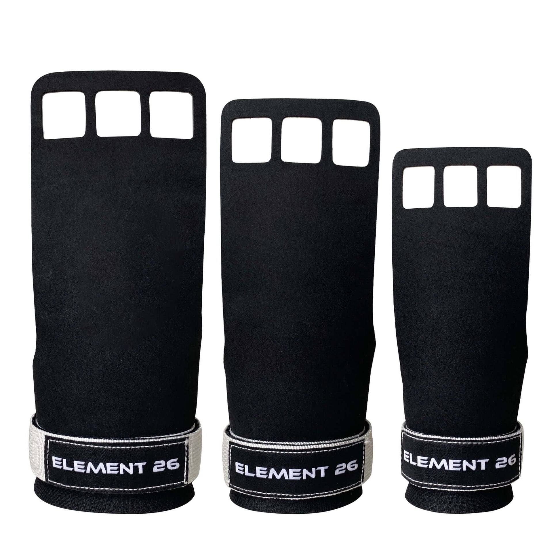 Element 26 Vise Grips in black, designed to prevent hand tears during workouts.