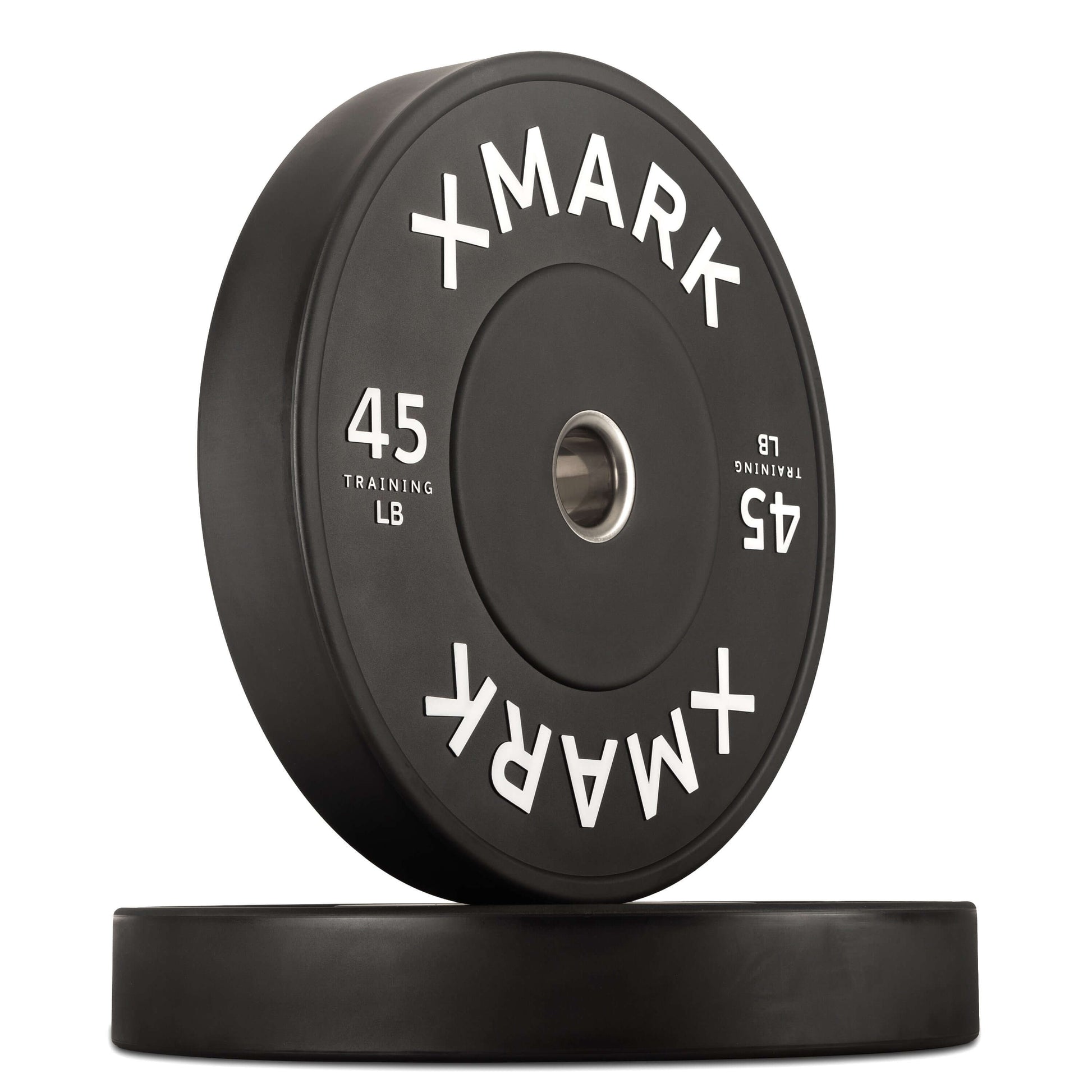 Commercial Black Bumper Plates LB - 45 lb training weight with durable rubber construction.