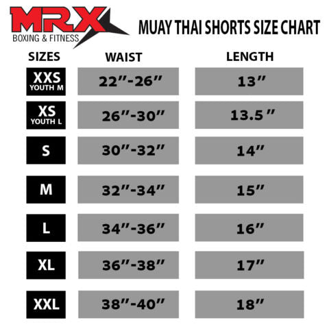 MRX Mens Boxing-Fighting Shorts Blue-white