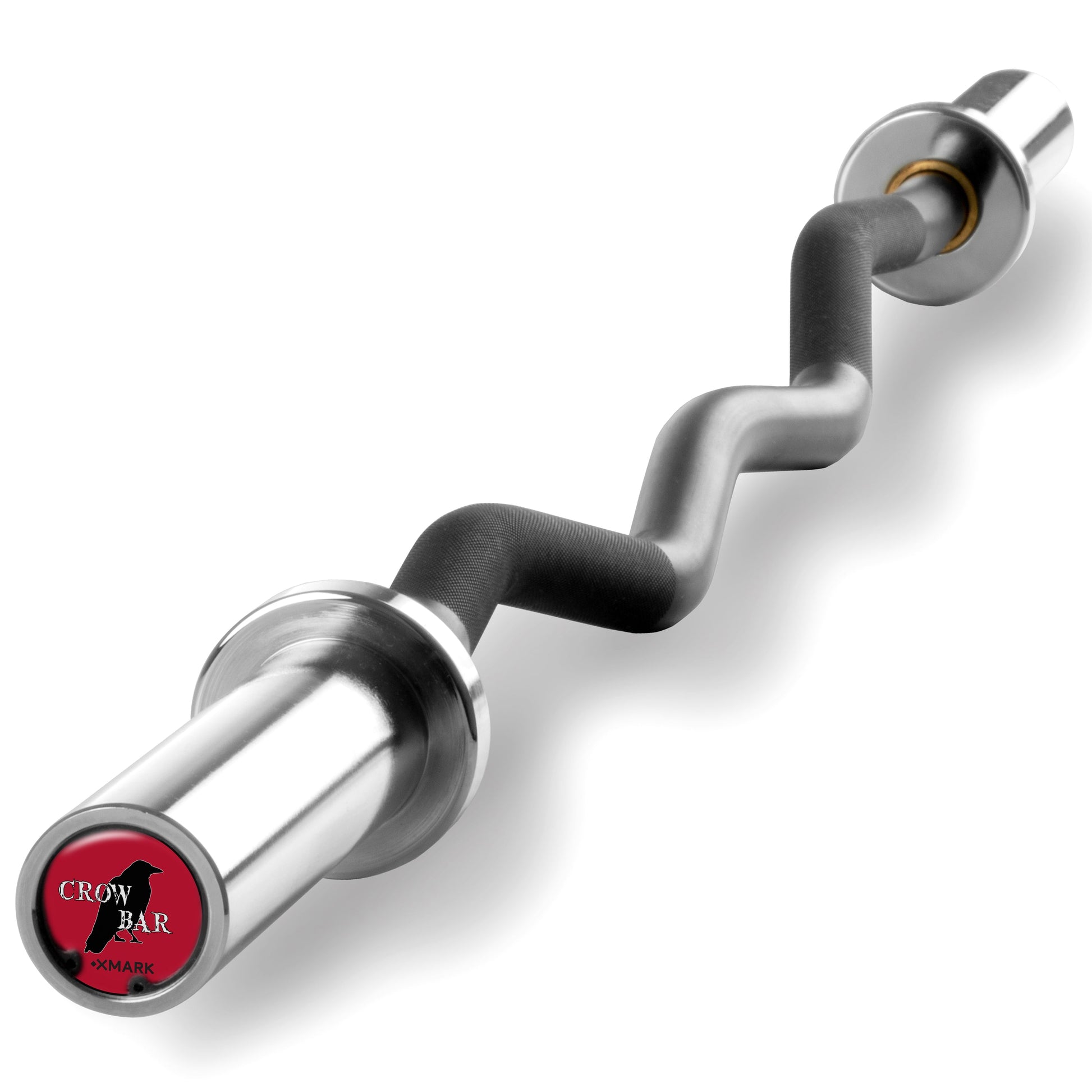 Crowbar EZ Curl Barbell Fits Olympic Plates, designed for optimal curl performance and comfortable grip.