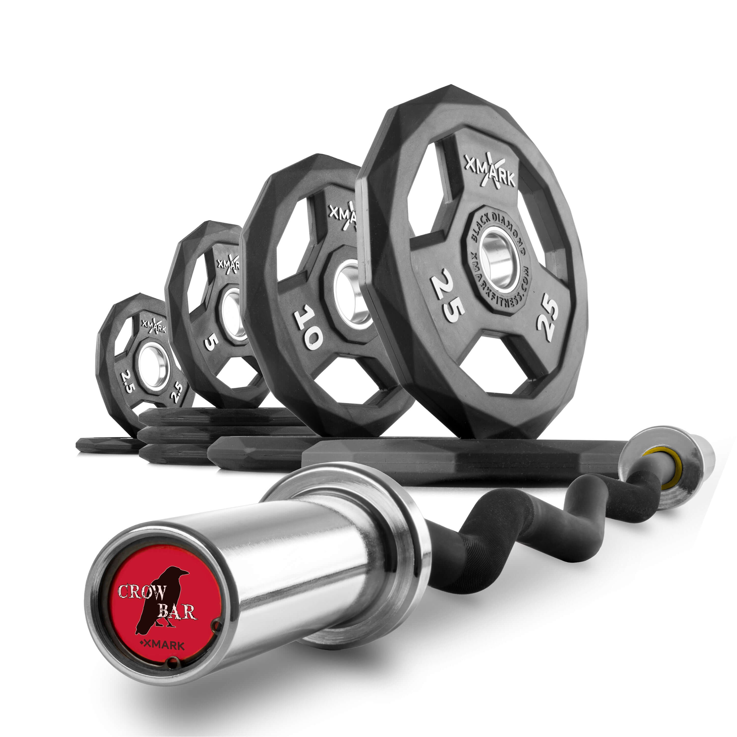 Black Diamond Olympic Weight Plates and Curl Barbell Sets