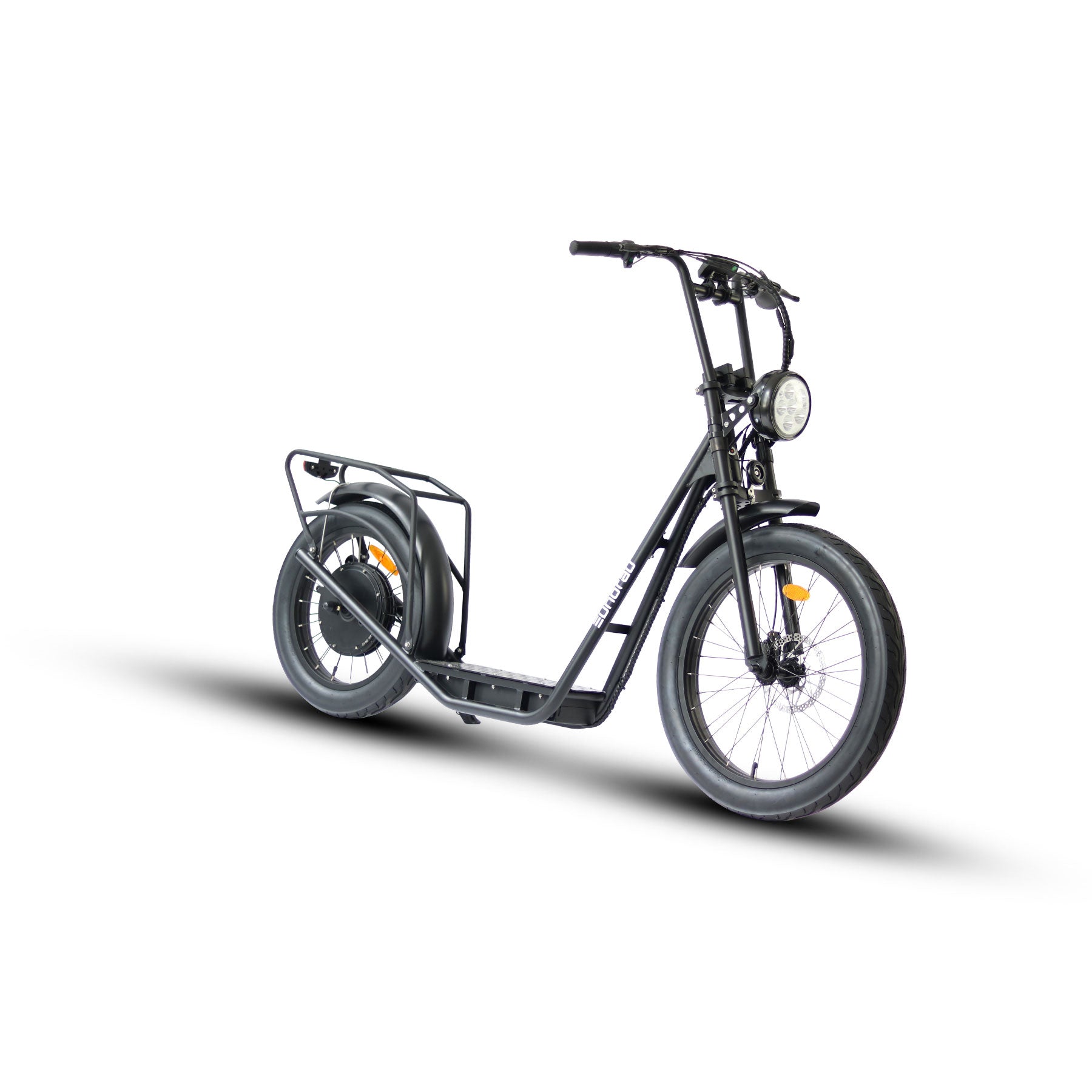 EUNORAU JUMBO ELECTRIC SCOOTER showcasing sleek design with large wheels and a sturdy frame.