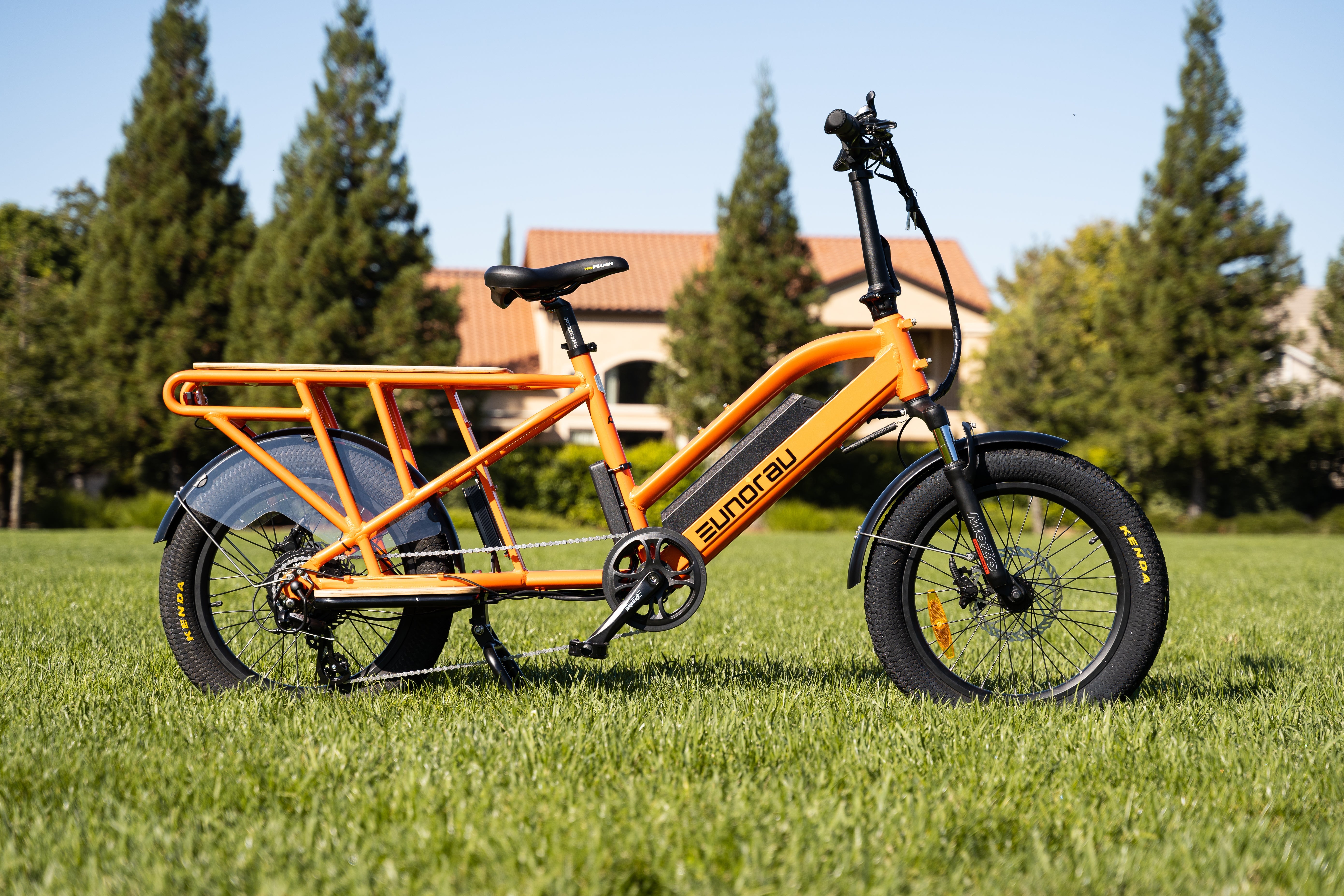 G30-CARGO CITY EBIKE showcased in a park setting with lush green grass and trees in the background.