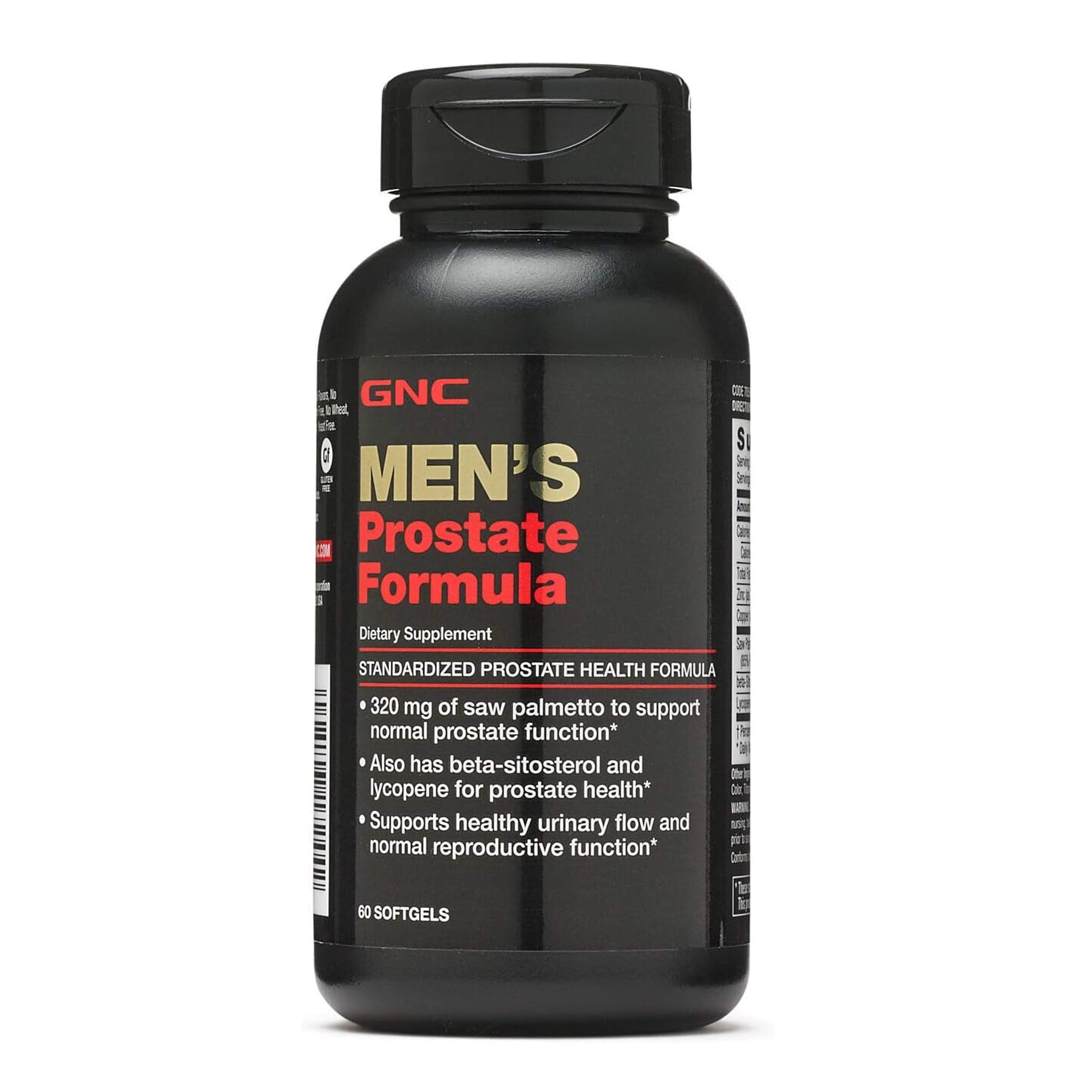 GNC Men’s Prostate Formula – 60 Softgels bottle designed to support prostate function and urinary health.